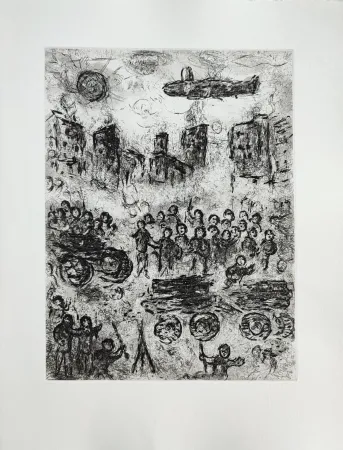 Engraving Chagall - Et sur la terre