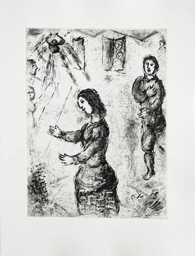 Engraving Chagall - Et sur la terre
