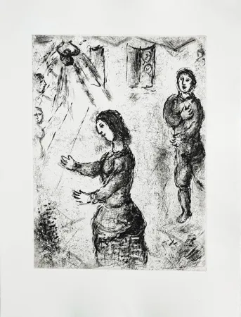 Engraving Chagall - Et sur la terre