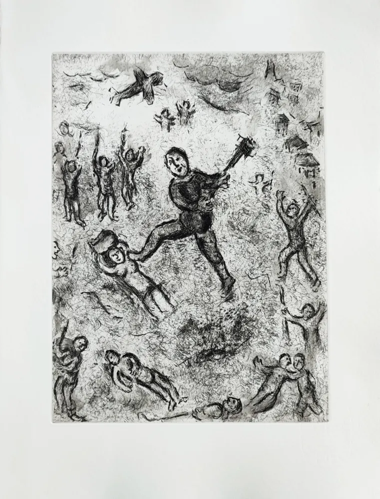 Engraving Chagall - Et sur la terre