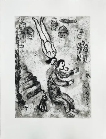 Engraving Chagall - Et sur la terre