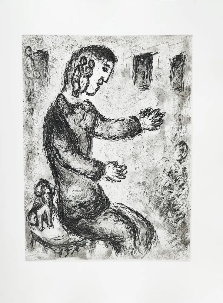 Engraving Chagall - Et sur la terre