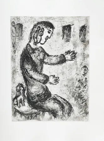 Engraving Chagall - Et sur la terre