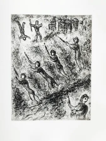 Engraving Chagall - Et sur la terre