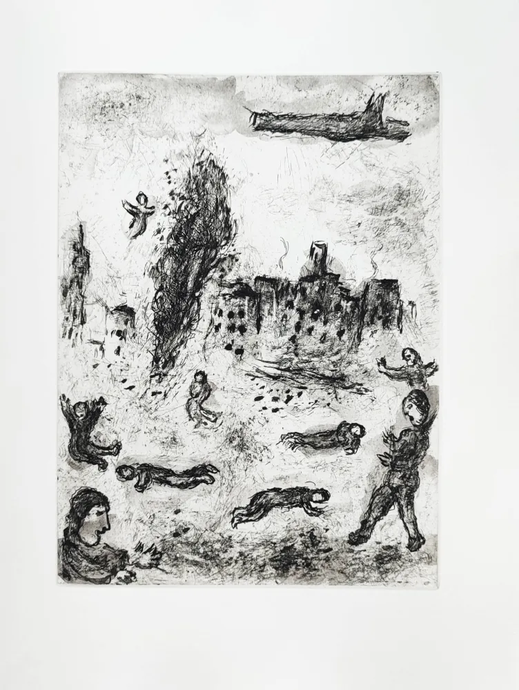 Engraving Chagall - Et sur la terre