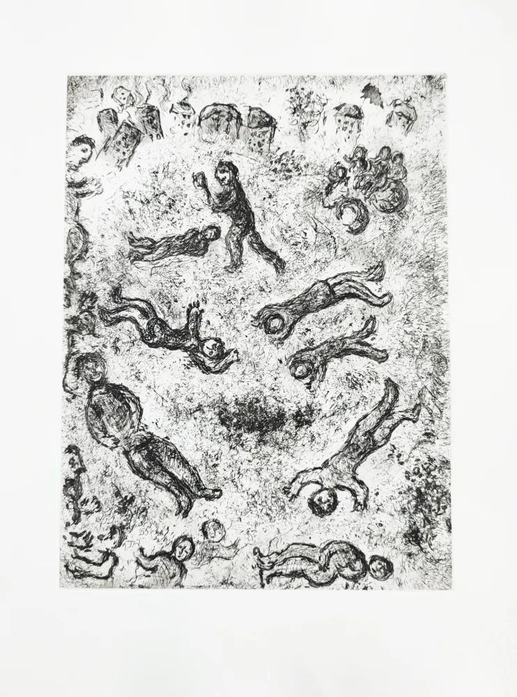 Engraving Chagall - Et sur la terre