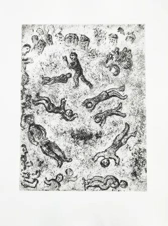 Engraving Chagall - Et sur la terre