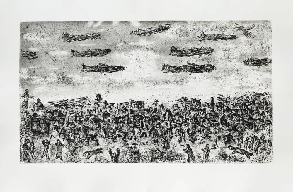 Engraving Chagall - Et sur la terre