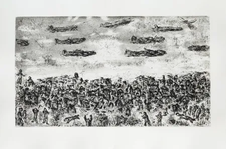 Engraving Chagall - Et sur la terre