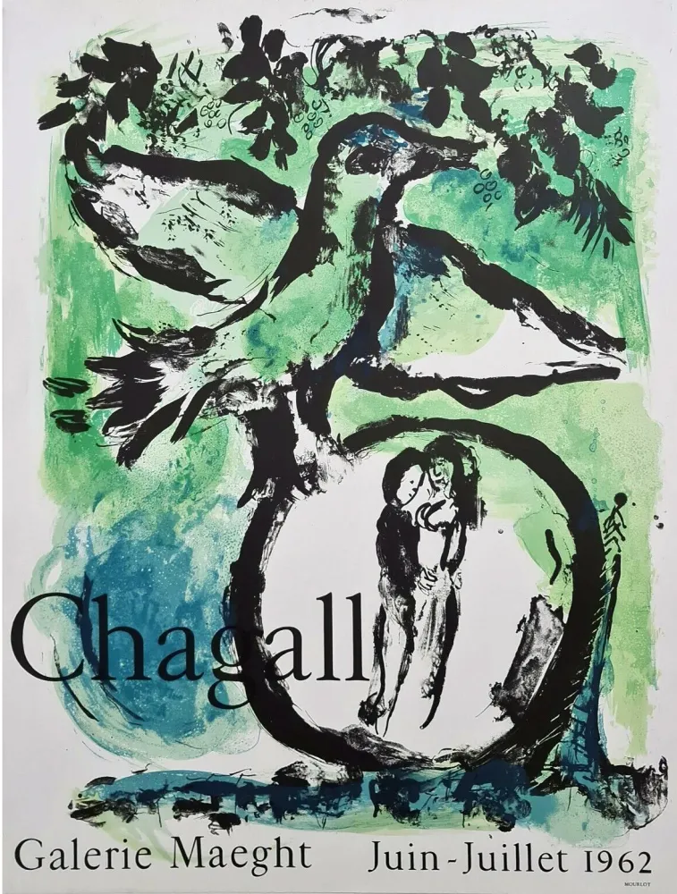 Lithograph Chagall - Galerie Maeght - Juin-Juillet 62