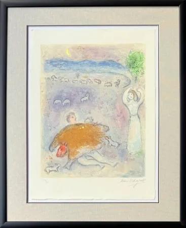 Lithograph Chagall - (handsigned) La Ruse de Dorcon, from Daphnis et Chloé