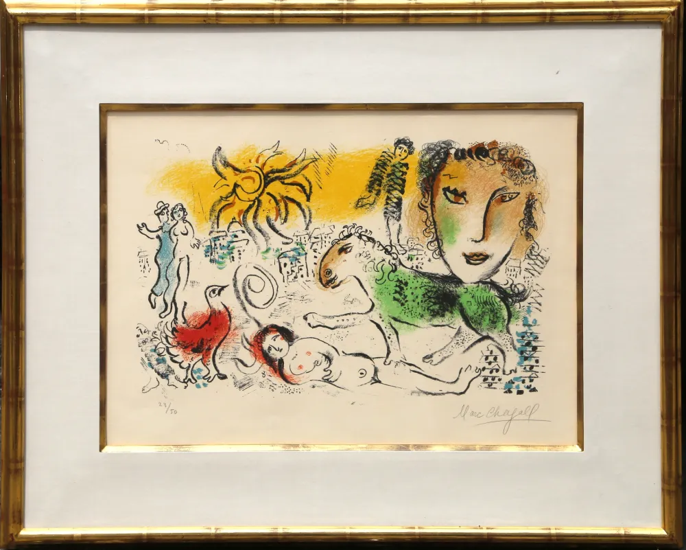 Lithograph Chagall - Homecoming (The Green Horse)