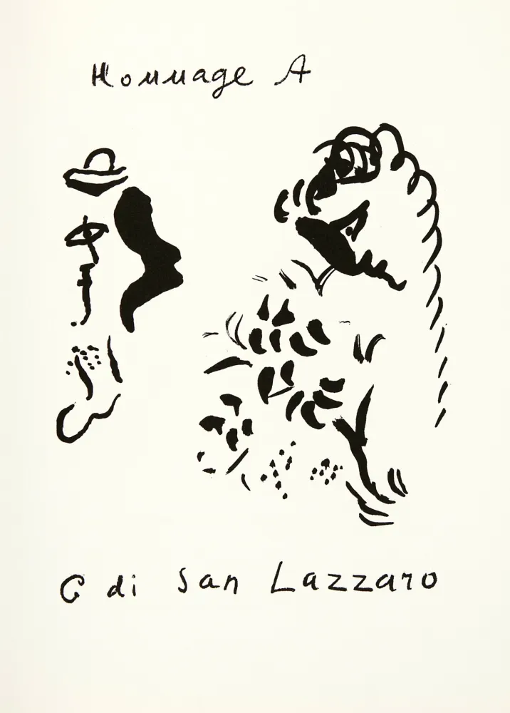 Lithograph Chagall - Hommage à San Lazzaro