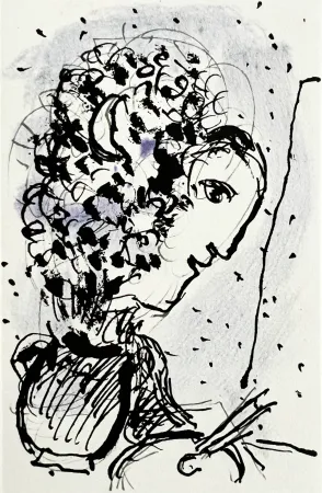 Lithograph Chagall - Invitation for an Exhibition