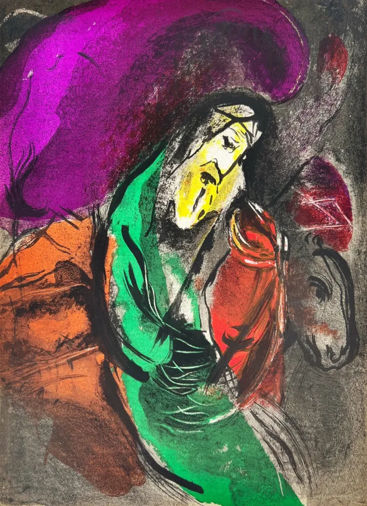 Lithograph Chagall - Jeremiah