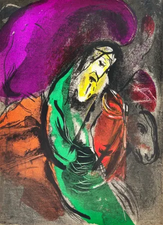 Lithograph Chagall - Jeremiah