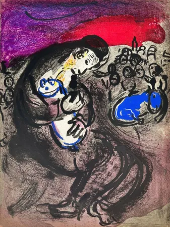 Lithograph Chagall - Jeremiah's lamentations