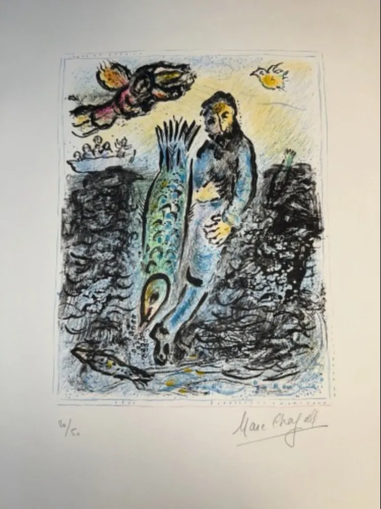 Lithograph Chagall - Jonah I