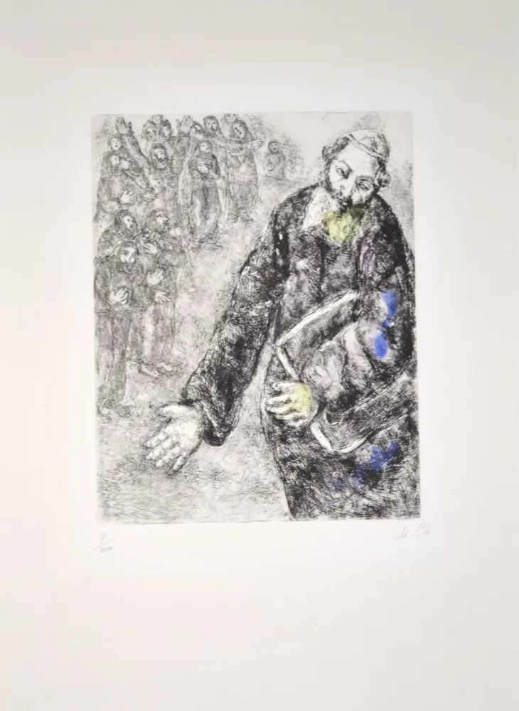 Etching Chagall - Joshua reading The Word Of The Law - MCH47
