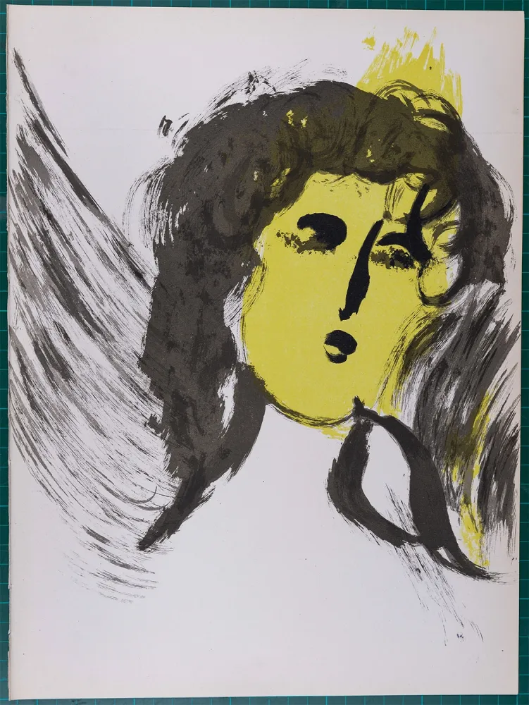 Lithograph Chagall - La Bible : Ange, 1956