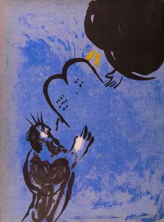 Lithograph Chagall - La Bible : Moïse, 1956