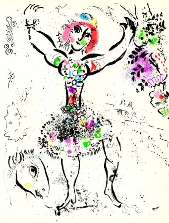 Lithograph Chagall - La Jongleuse