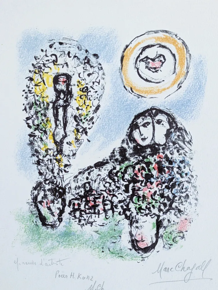 Lithograph Chagall - La Mise en mots 
