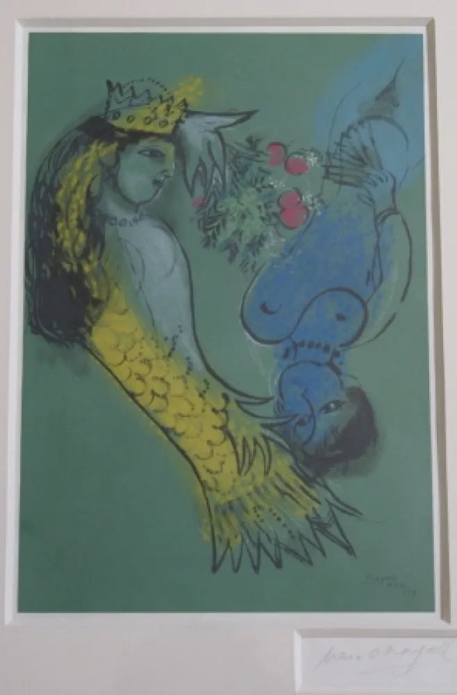 Woodcut Chagall - La Sirene