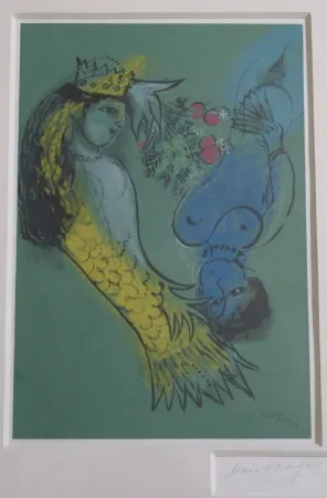 Woodcut Chagall - La Sirene