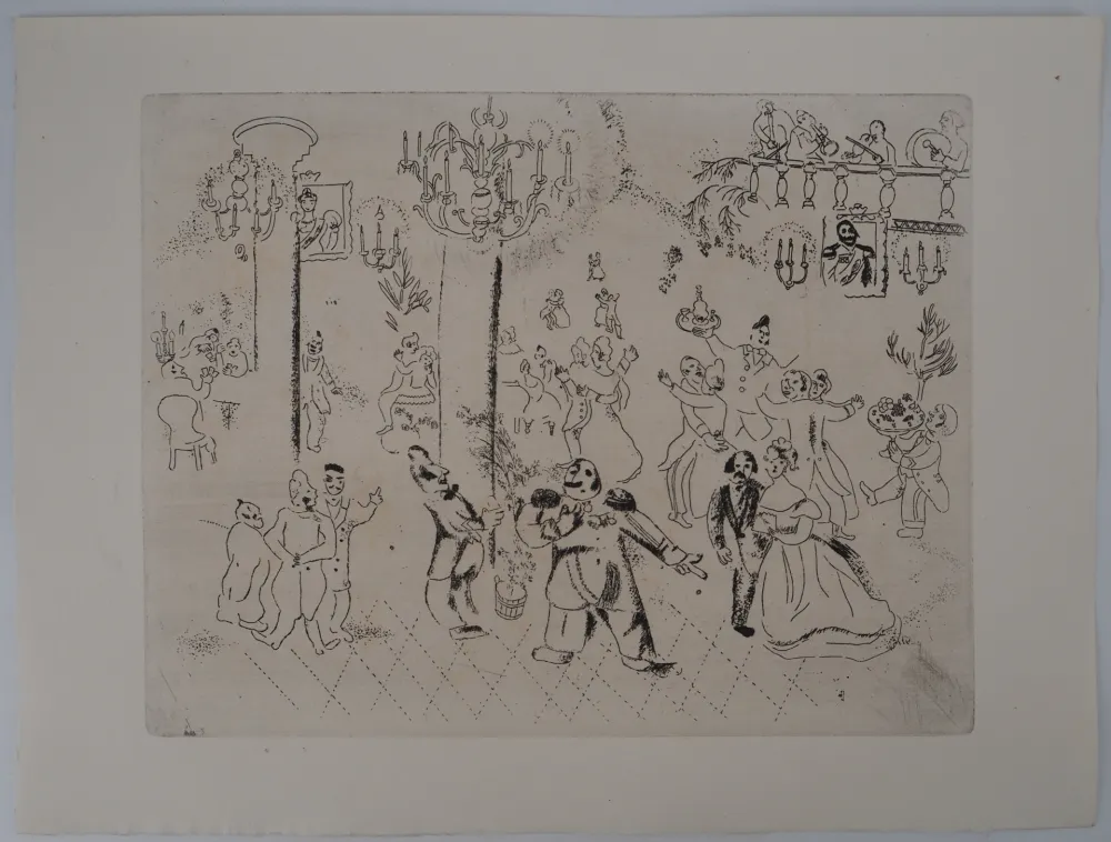Etching Chagall - La soirée chez le gouverneur