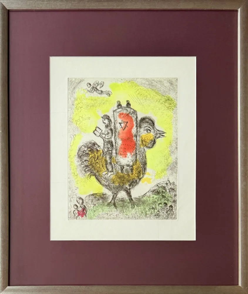 Etching And Aquatint Chagall - La Thora Rouge