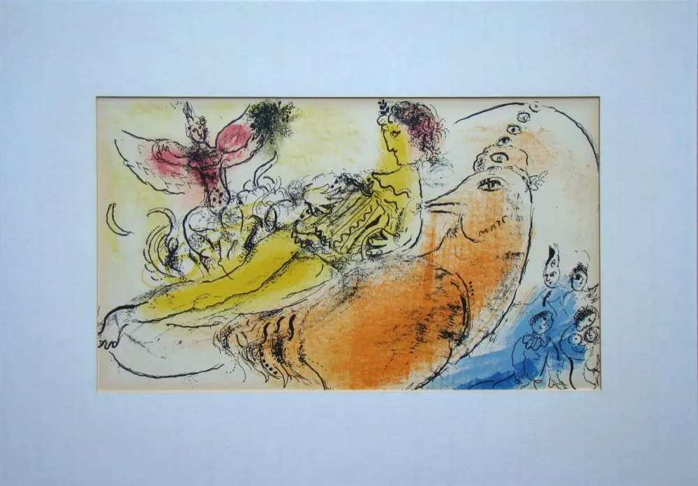 Lithograph Chagall - L'Accordéoniste