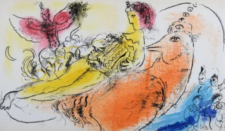 Lithograph Chagall - L'Accordéoniste