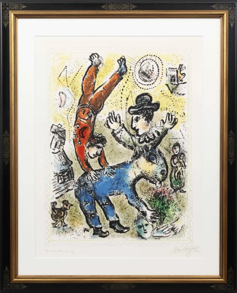 Lithograph Chagall - L'Acrobate rouge (The Red Acrobat)