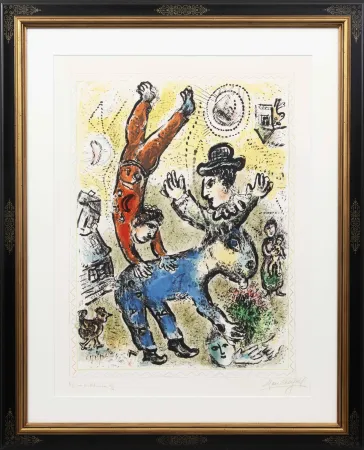 Lithograph Chagall - L'Acrobate rouge (The Red Acrobat)