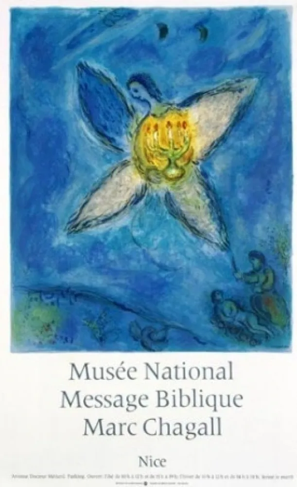 Lithograph Chagall - LAnge au Chandelier