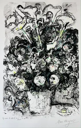 Lithograph Chagall - LE BOUQUET BLANC