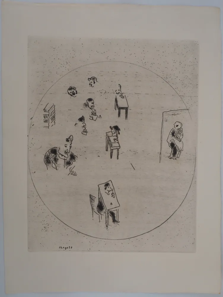 Etching Chagall - Le bureau des contrats