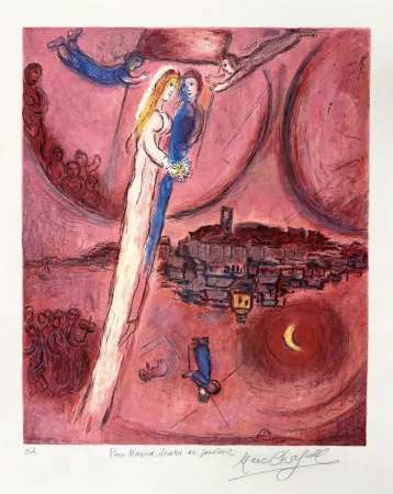 Lithograph Chagall - Le Cantique des Cantiques