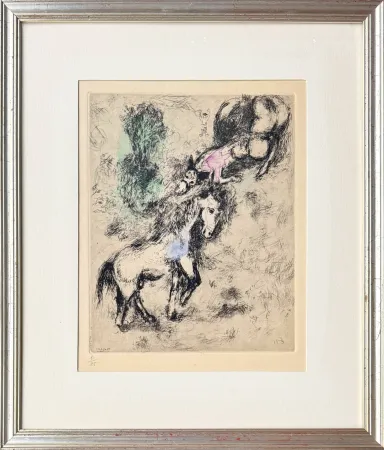 Engraving Chagall - Le Cheval et l'Âne (The Horse and the Donkey)