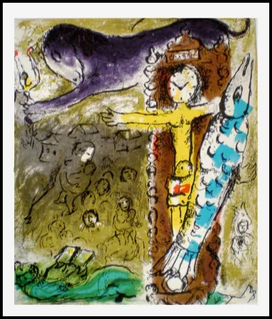 Lithograph Chagall - LE CRISTAL HORLOGE