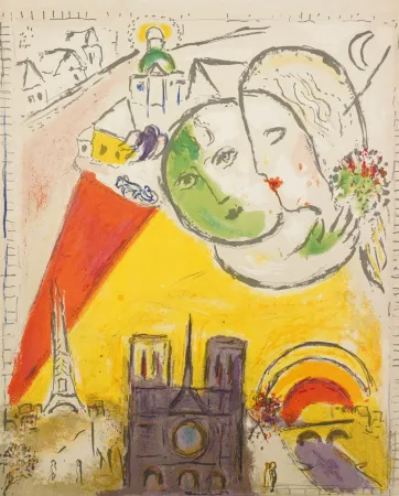 Lithograph Chagall - Le Dimanche