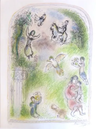 Lithograph Chagall - Le jardin de pomone (The Garden of Pomona)