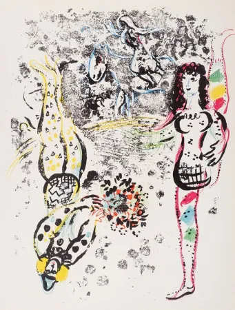Lithograph Chagall - Le jeu des acrobates