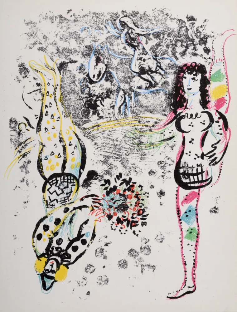 Lithograph Chagall - Le Jeu des Acrobates, 1963