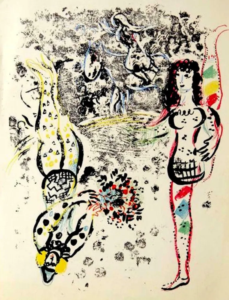Lithograph Chagall - Le Jeu des Acrobates