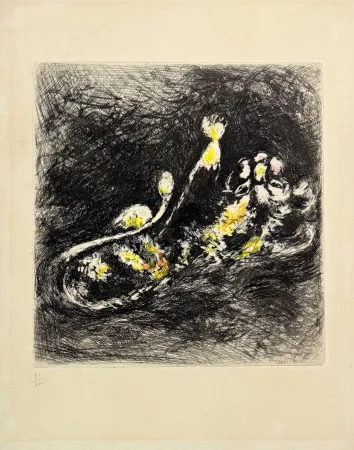 Engraving Chagall - Le lion et le moucheron