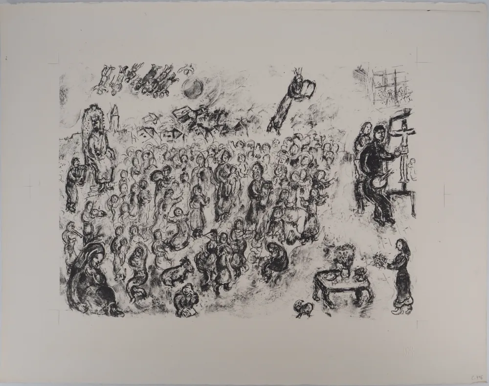 Lithograph Chagall - Le monde de la Bible