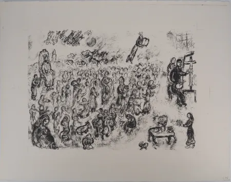 Lithograph Chagall - Le monde de la Bible