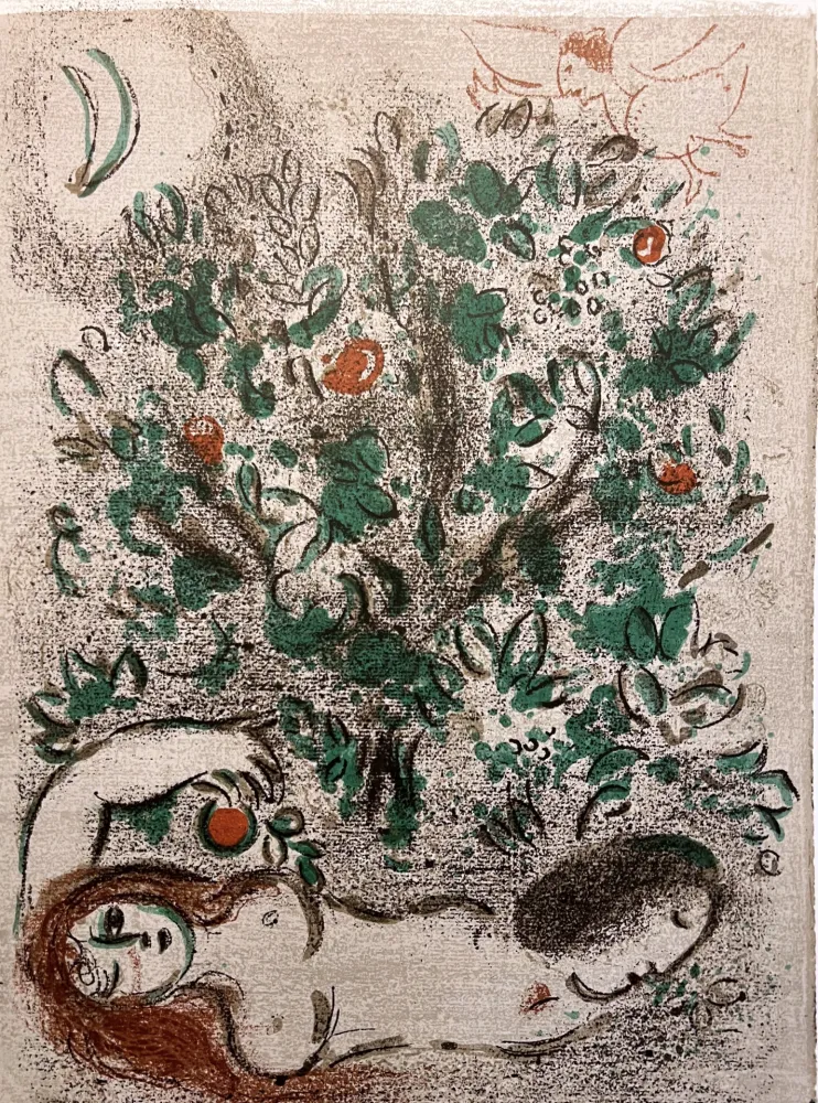Lithograph Chagall - LE PARADIS (II) (Dessins pour la Bible, 1960)